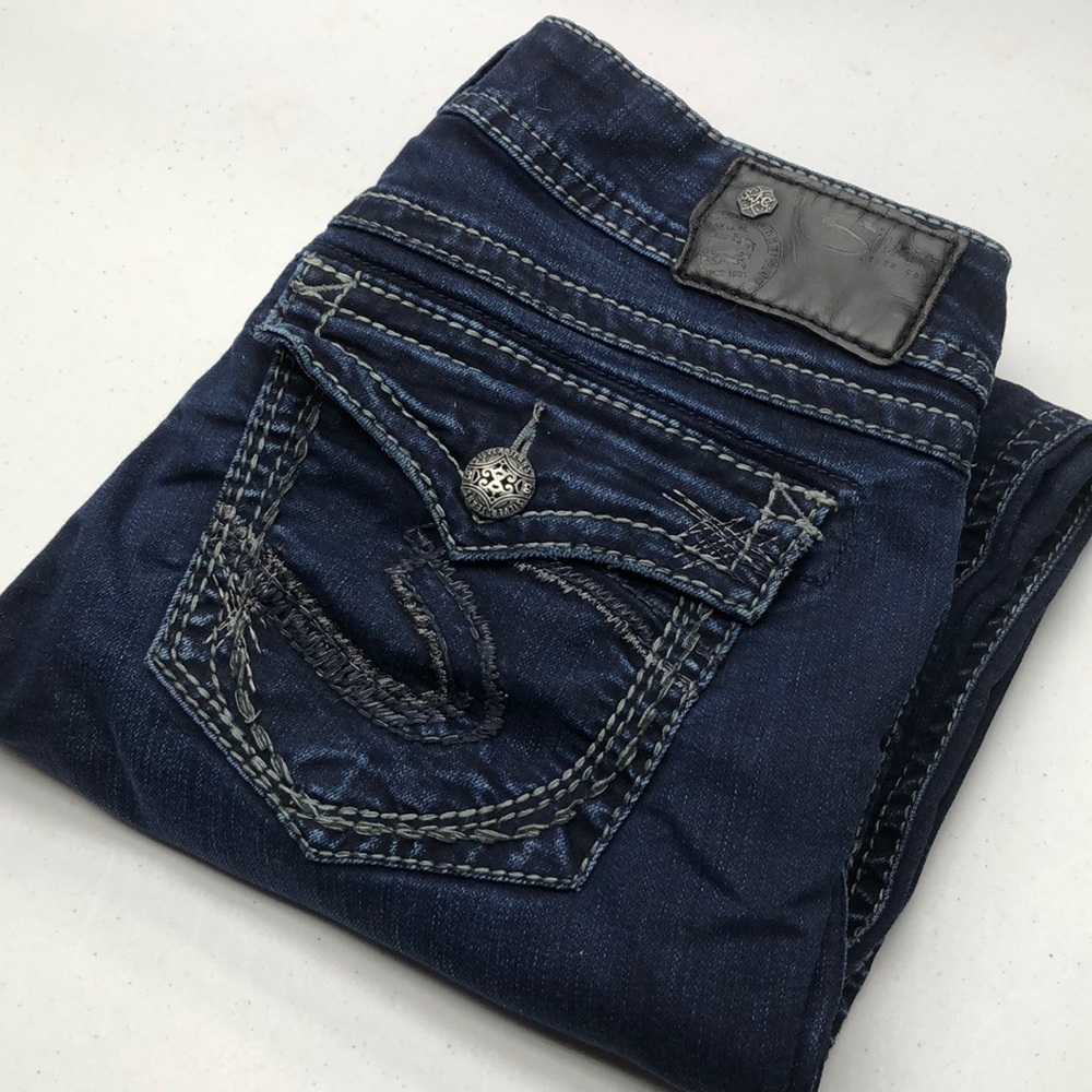 Womens Silver SUKI Jeans FLAP POCKET 28x27